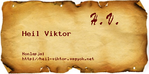 Heil Viktor névjegykártya